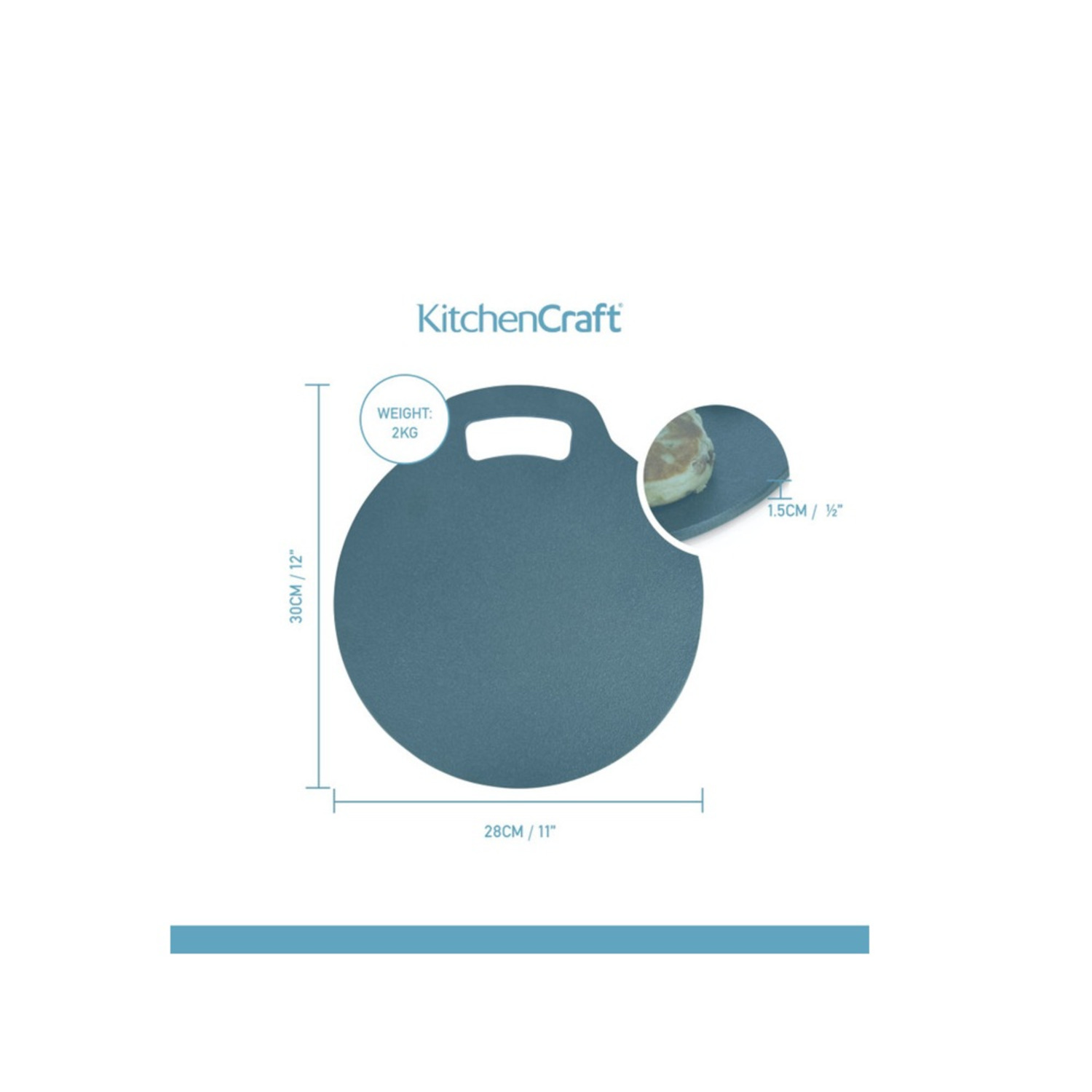 KitchenCraft Gietijzeren Pizzasteen 27 cm