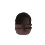Cupcake cups Mini Effen Bruin - 60 stuks HoM