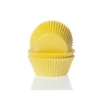 Cupcake cups Mini Effen Geel - 60 stuks HoM