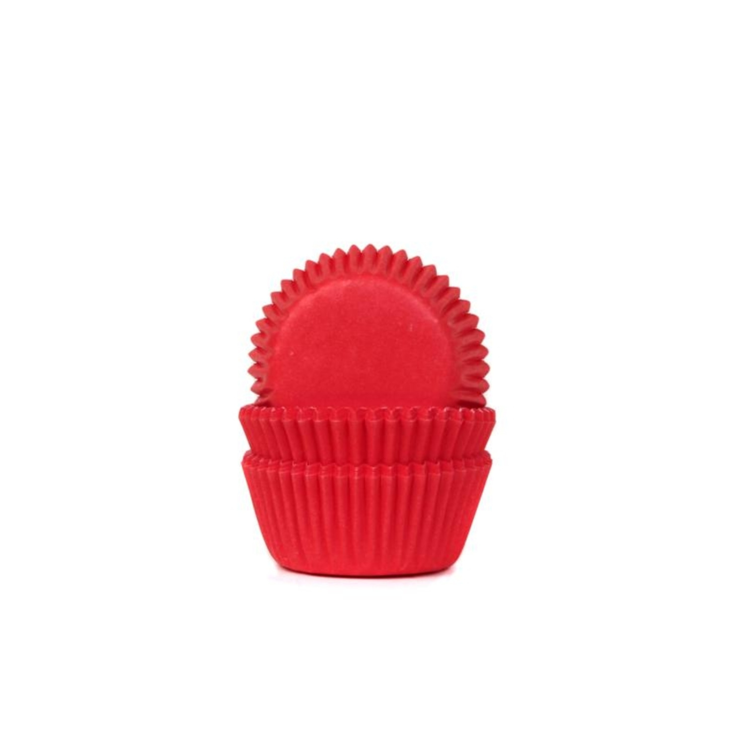 Cupcake cups Mini Effen Rood - 60 stuks HoM