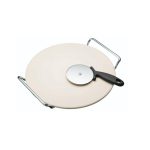 KitchenCraft Pizzasteen + pizzasnijder