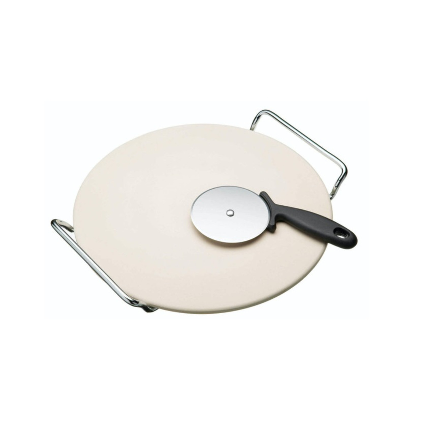 KitchenCraft Pizzasteen + pizzasnijder