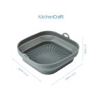 KitchenCraft Opvouwbare Siliconen Airfryermand 20 x 20 x 6CM
