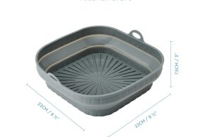 KitchenCraft Opvouwbare Siliconen Airfryermand 20 x 20 x 6CM