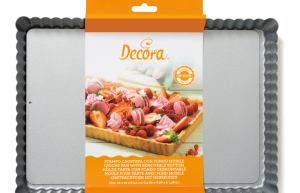 Decora Anti-kleef Taartpan Rechthoek met losse bodem 32x22 x3,5cm