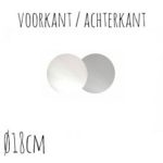 Taartkarton Rond Wit/Zilver - 18 cm
