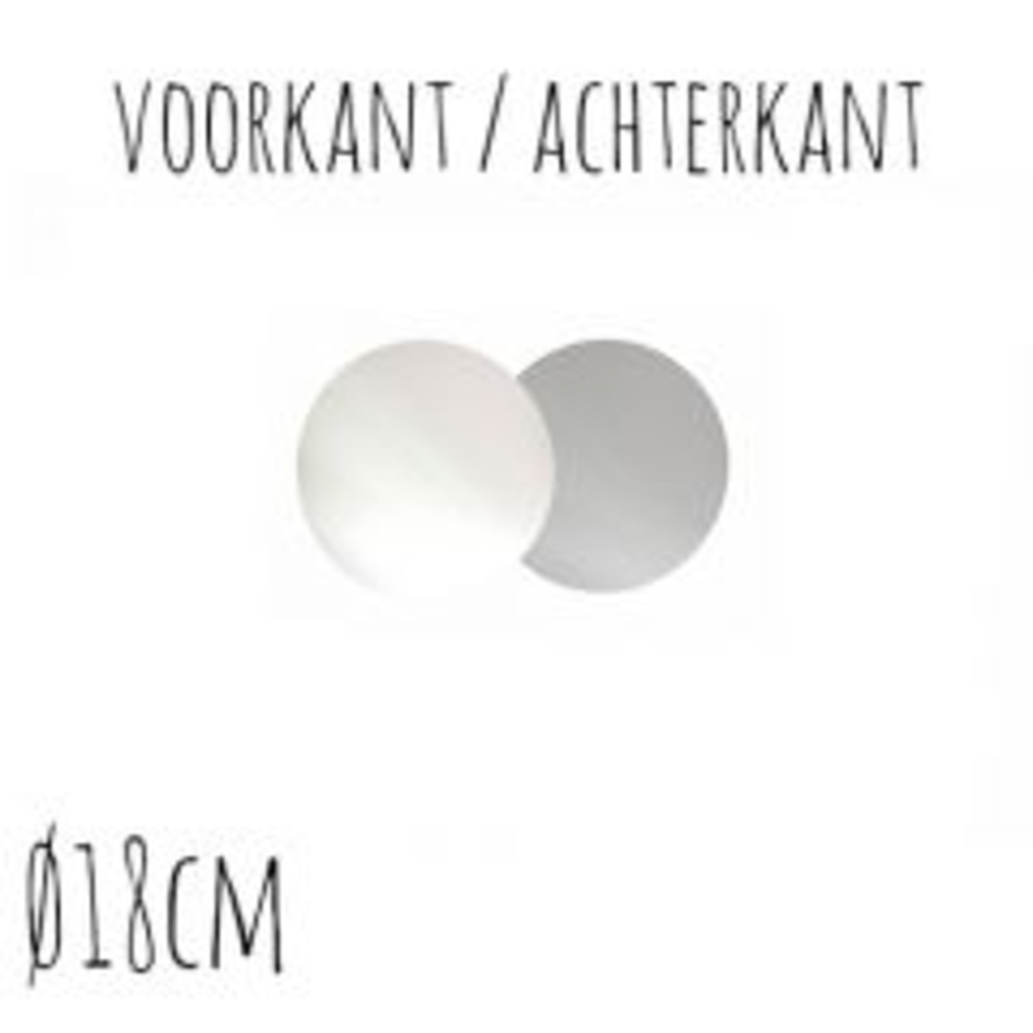 Taartkarton Rond Wit/Zilver - 18 cm