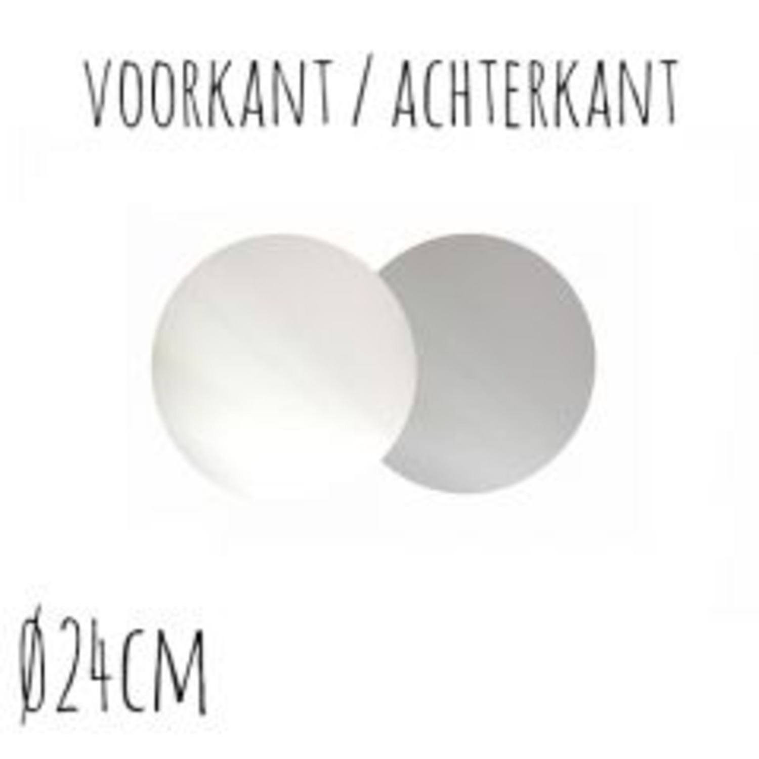 Taartkarton Rond Wit/Zilver - 24 cm