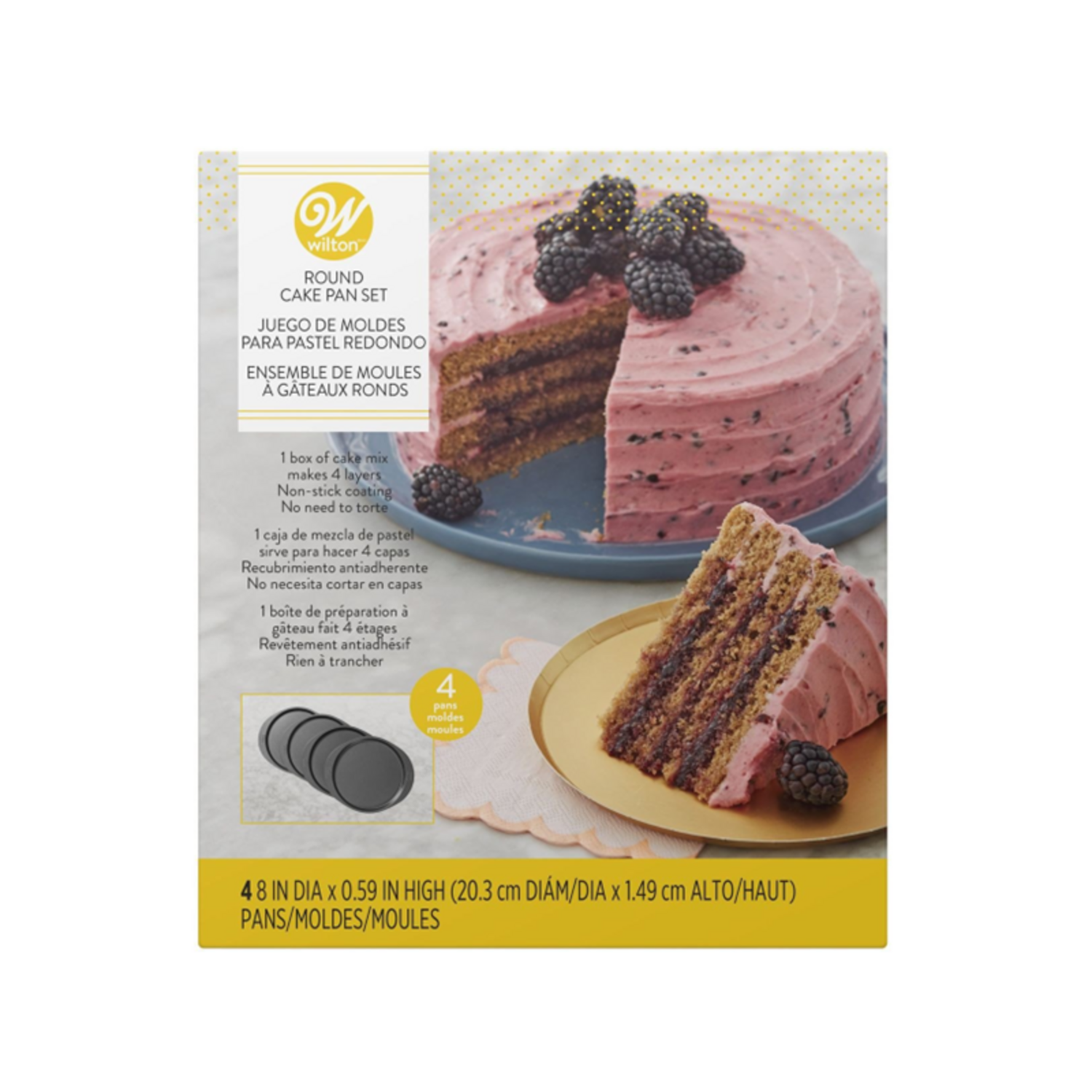 Wilton Easy Layers Rond 20cm set/4