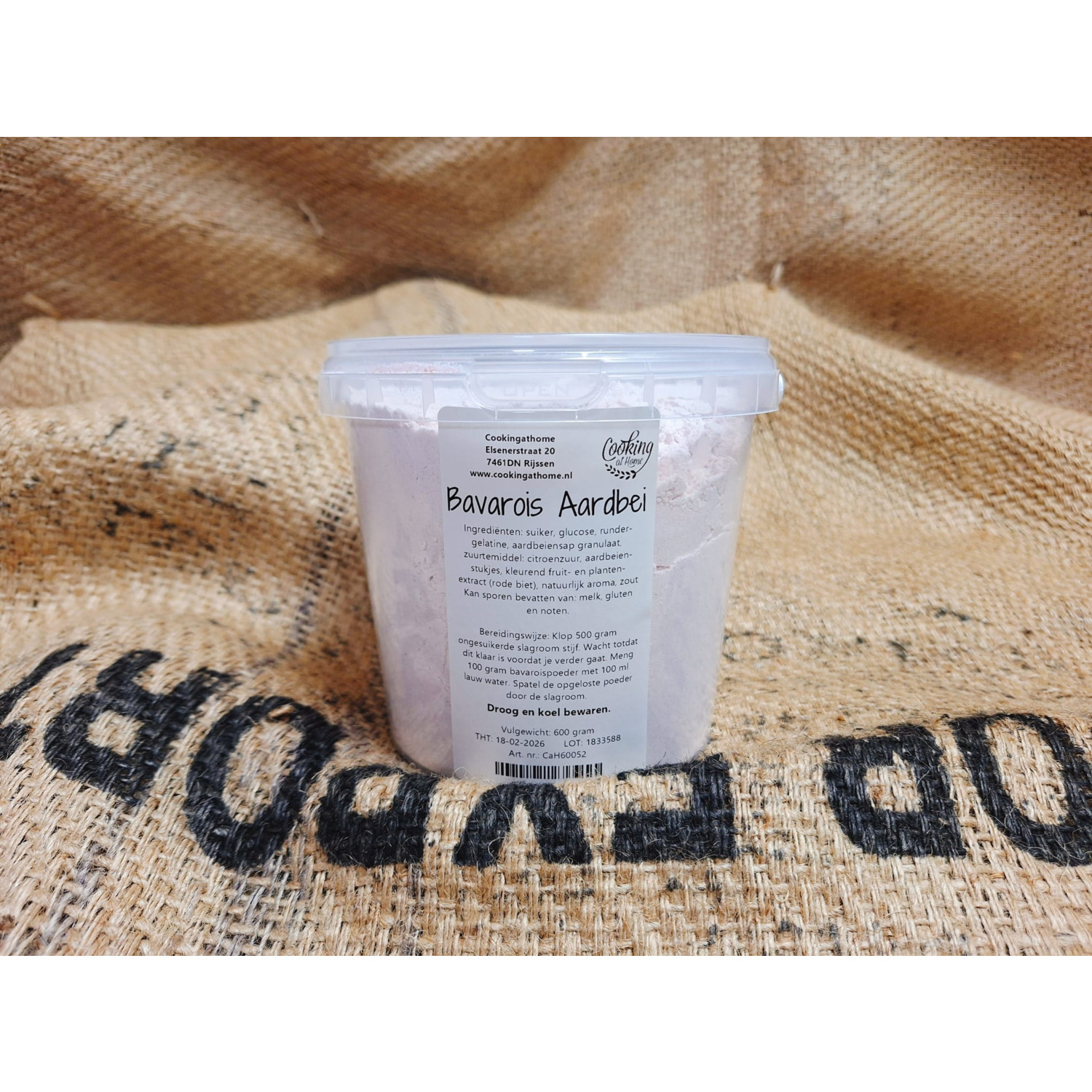 Bavarois Aardbei 600 gram