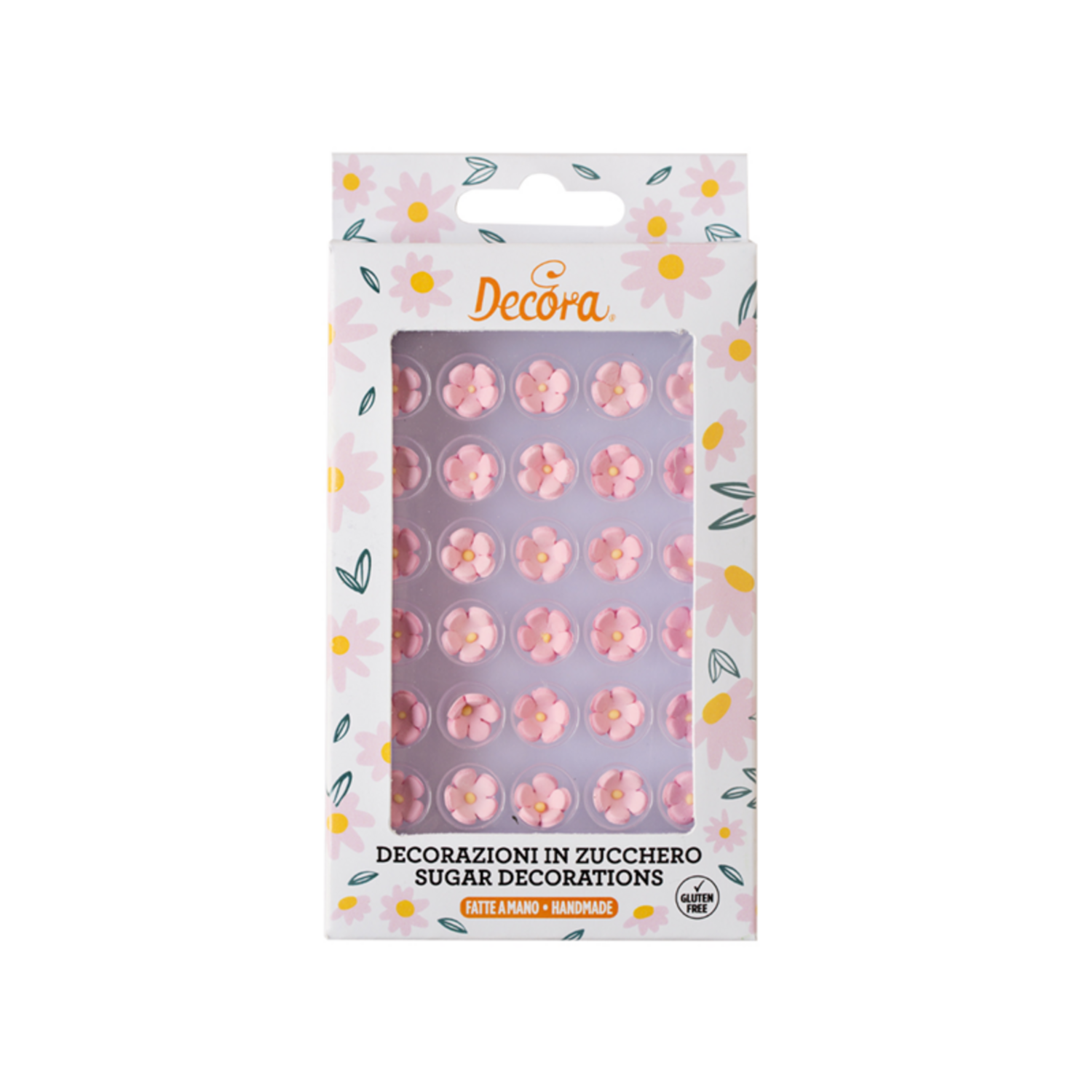 Decora Suiker decoratie Roze bloemen - 30 stuks