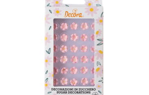 Decora Suiker decoratie Roze bloemen - 30 stuks