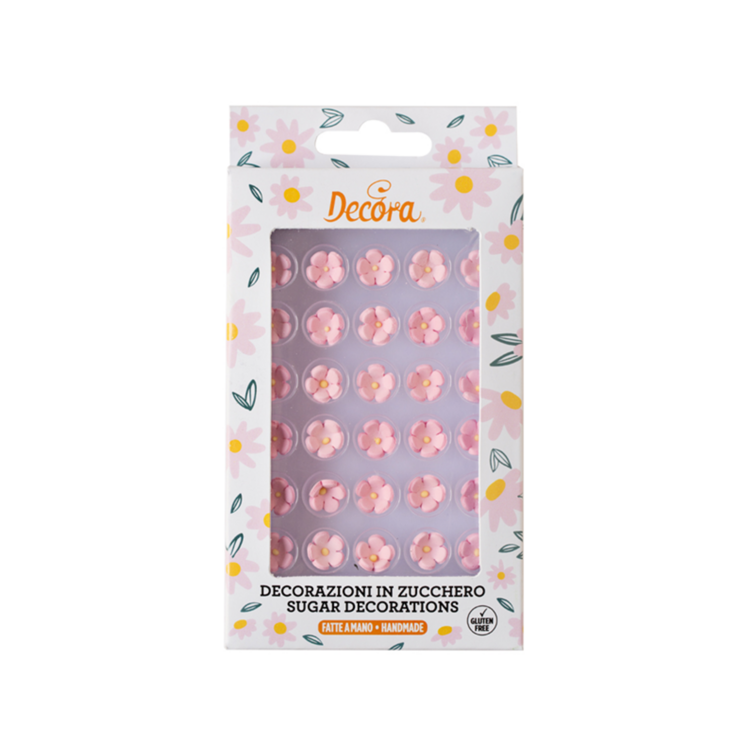 Decora Suiker decoratie Roze bloemen - 30 stuks