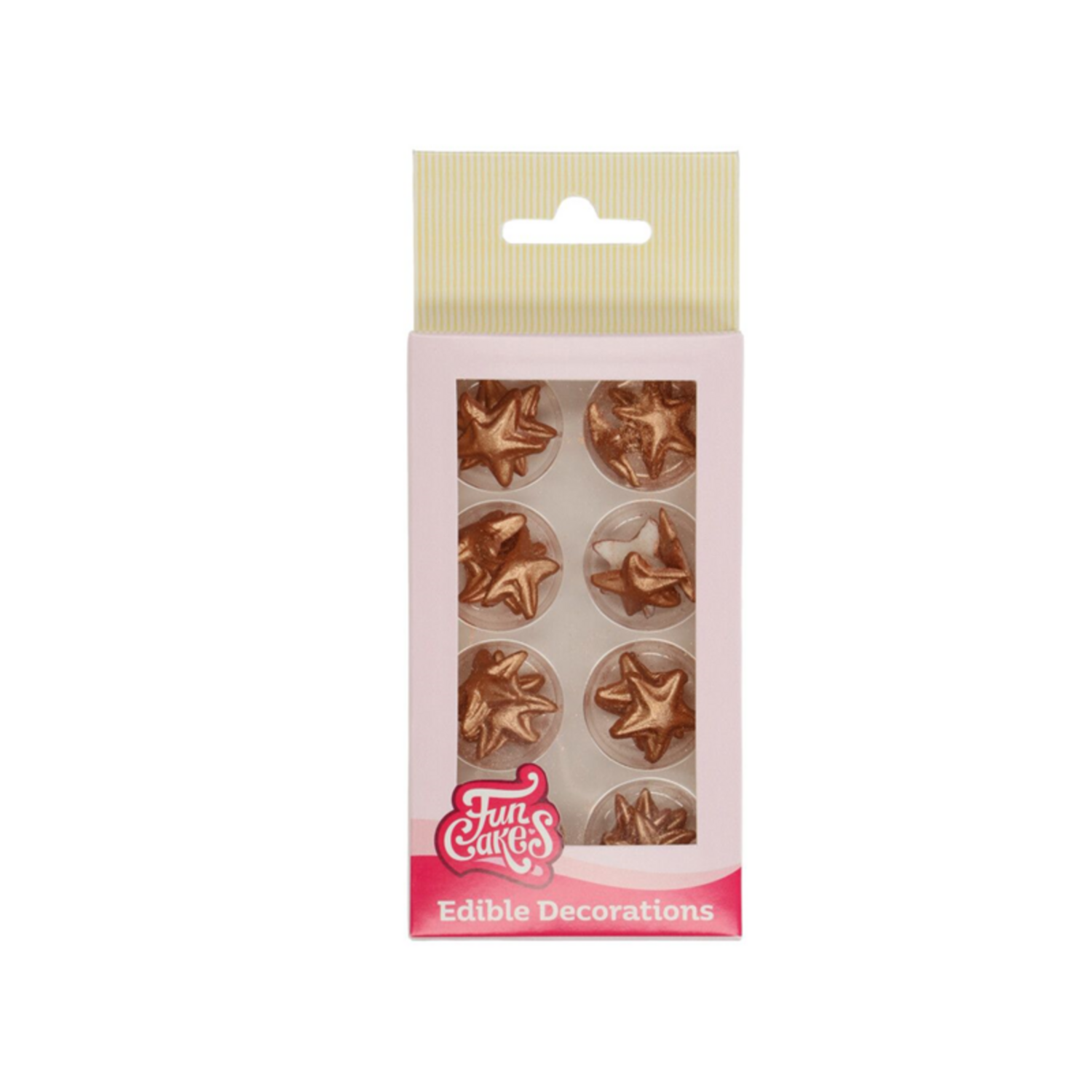 Funcakes Sugar Paste Decorations Stars Bronze Gold