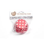 Cupcake Cups Stip Rood pk/50