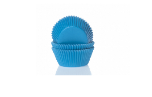 Cupcake cups Mini Cyaanblauw pk/60