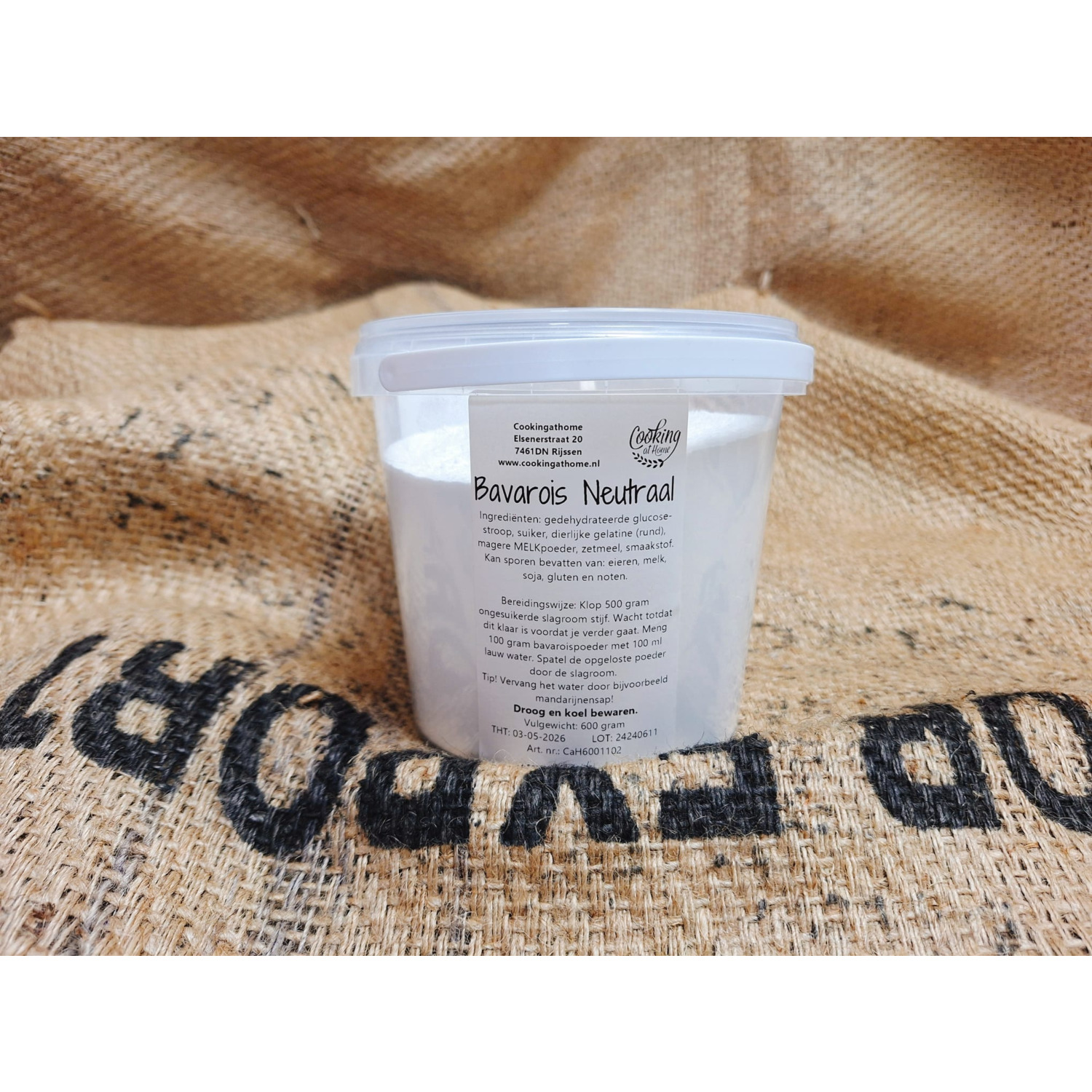 Bavarois Neutraal 600 gram