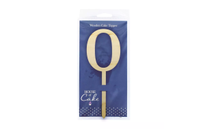 Culpitt Taarttopper Cijfer 0 Hout 63x183mm**