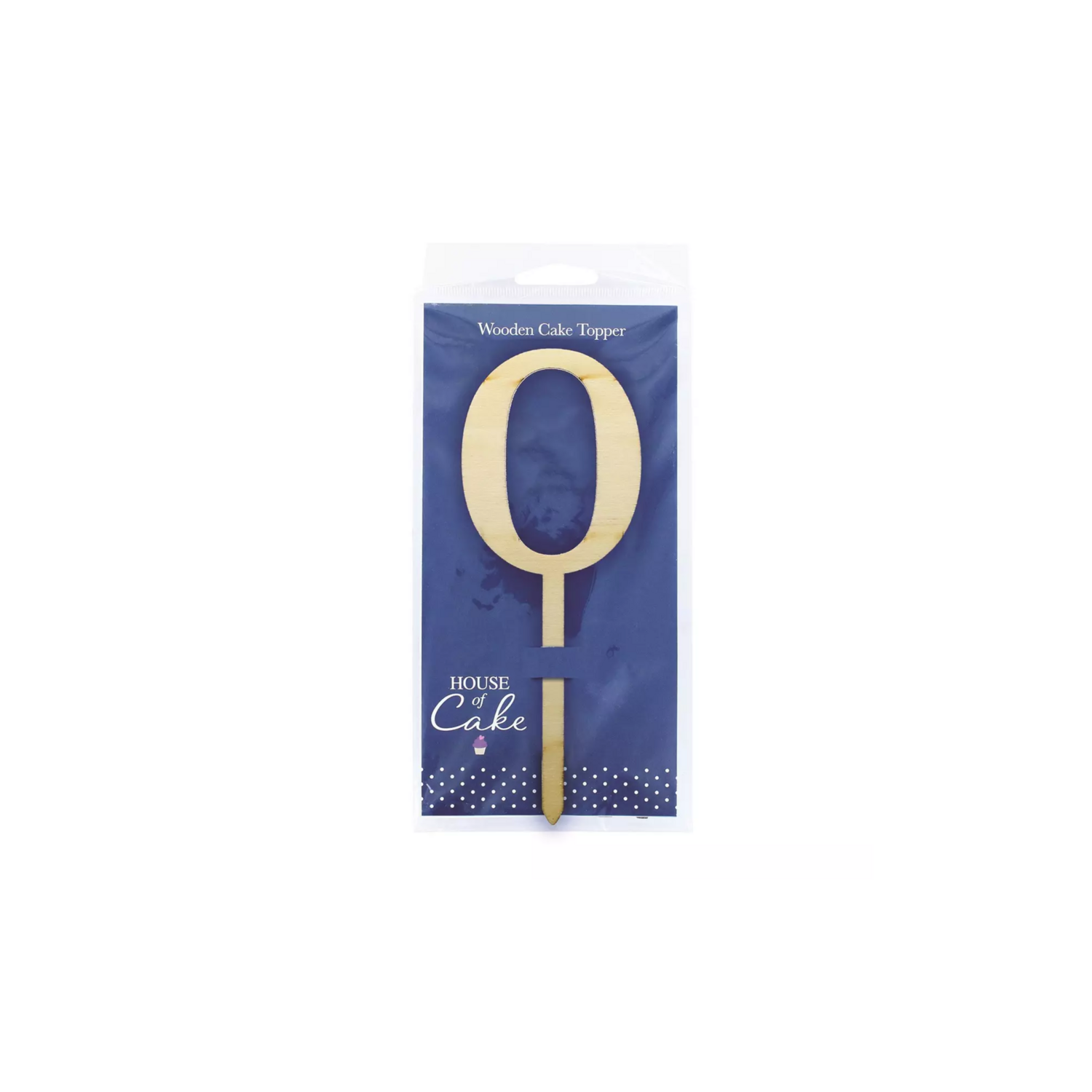 Culpitt Taarttopper Cijfer 0 Hout 63x183mm**