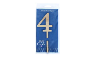 Culpitt Taarttopper Cijfer 4 Hout 63x183mm**