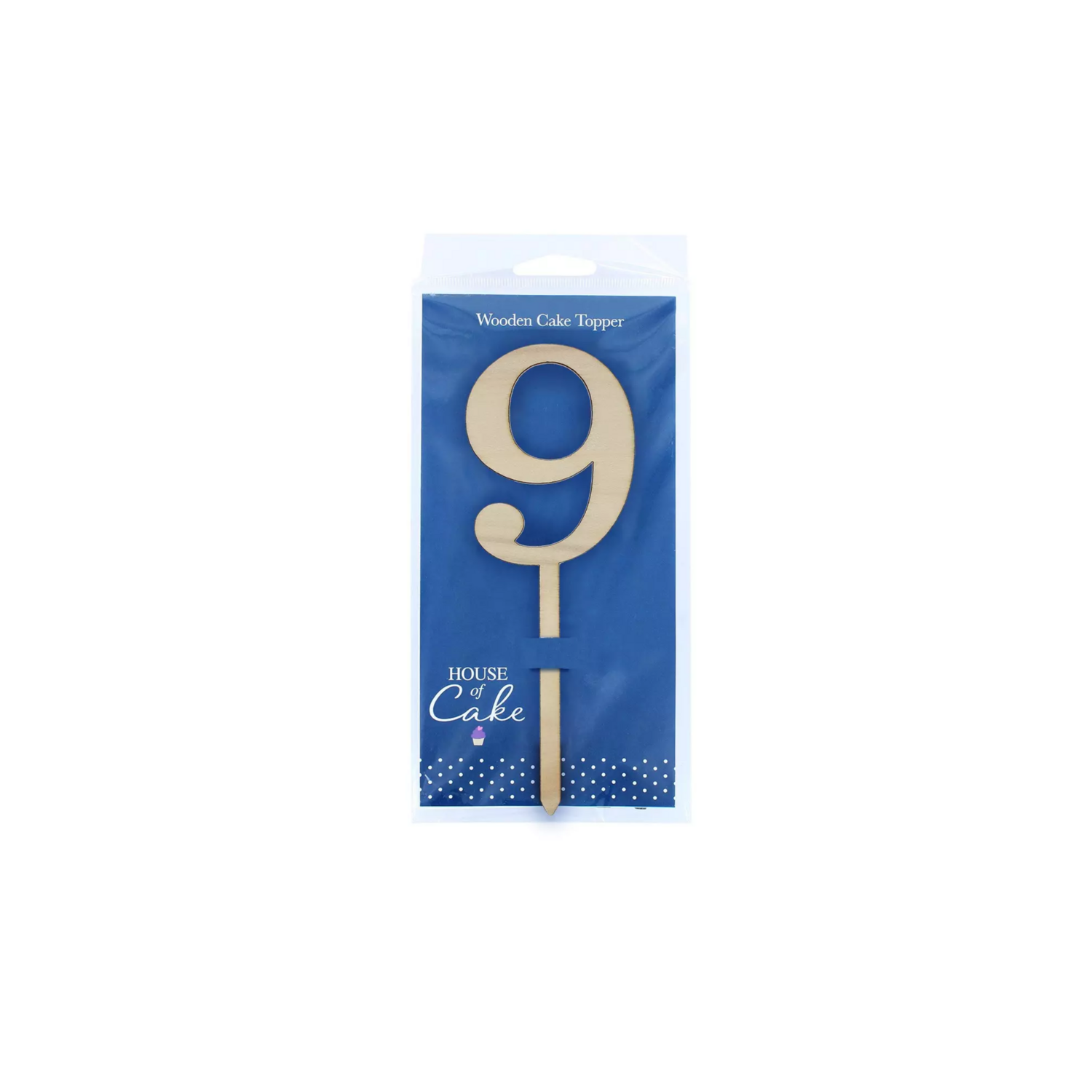 Culpitt Taarttopper Cijfer 9 Hout 63x183mm**