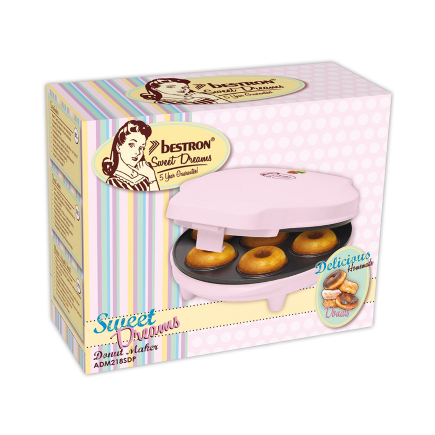 Bestron Donut Maker Roze