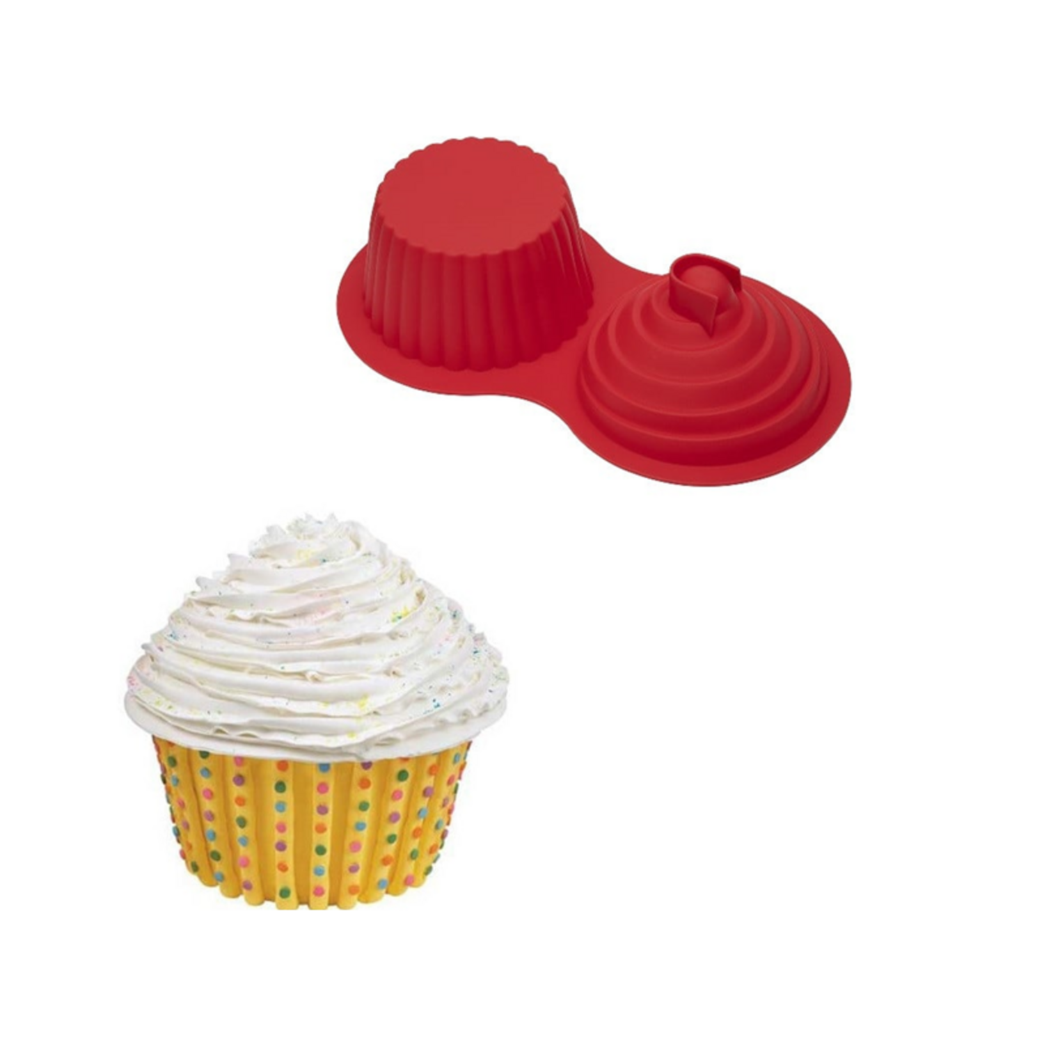 Siliconen Bakvorm Giant Cupcake (Cake Smash)