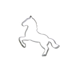 BrandNewCake Uitsteker Paard RVS 9cm