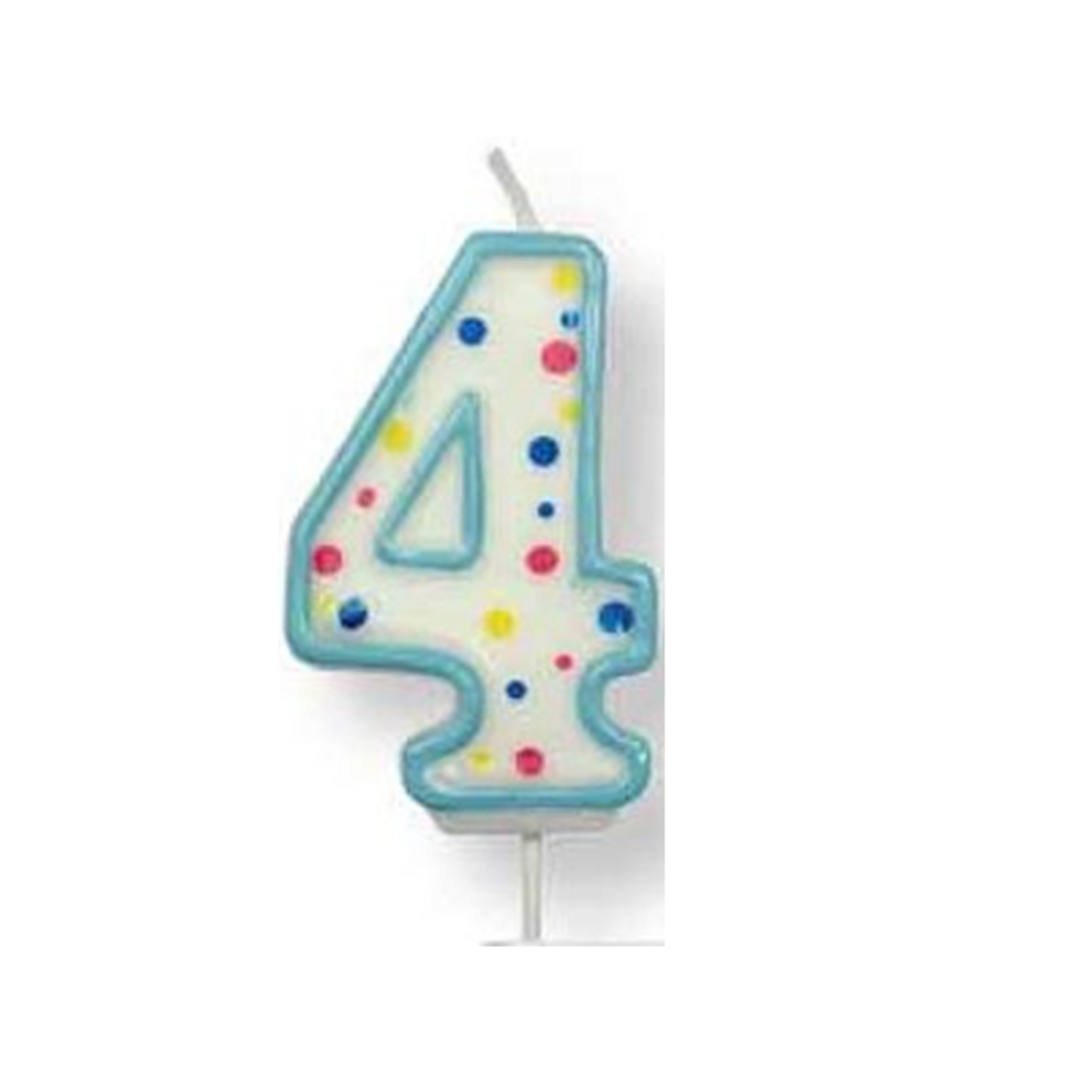 Taartkaars Cijfer 4 Blauw**