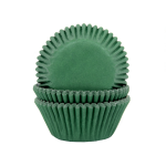 Cupcake cups Donker groen - ca. 20 stuks