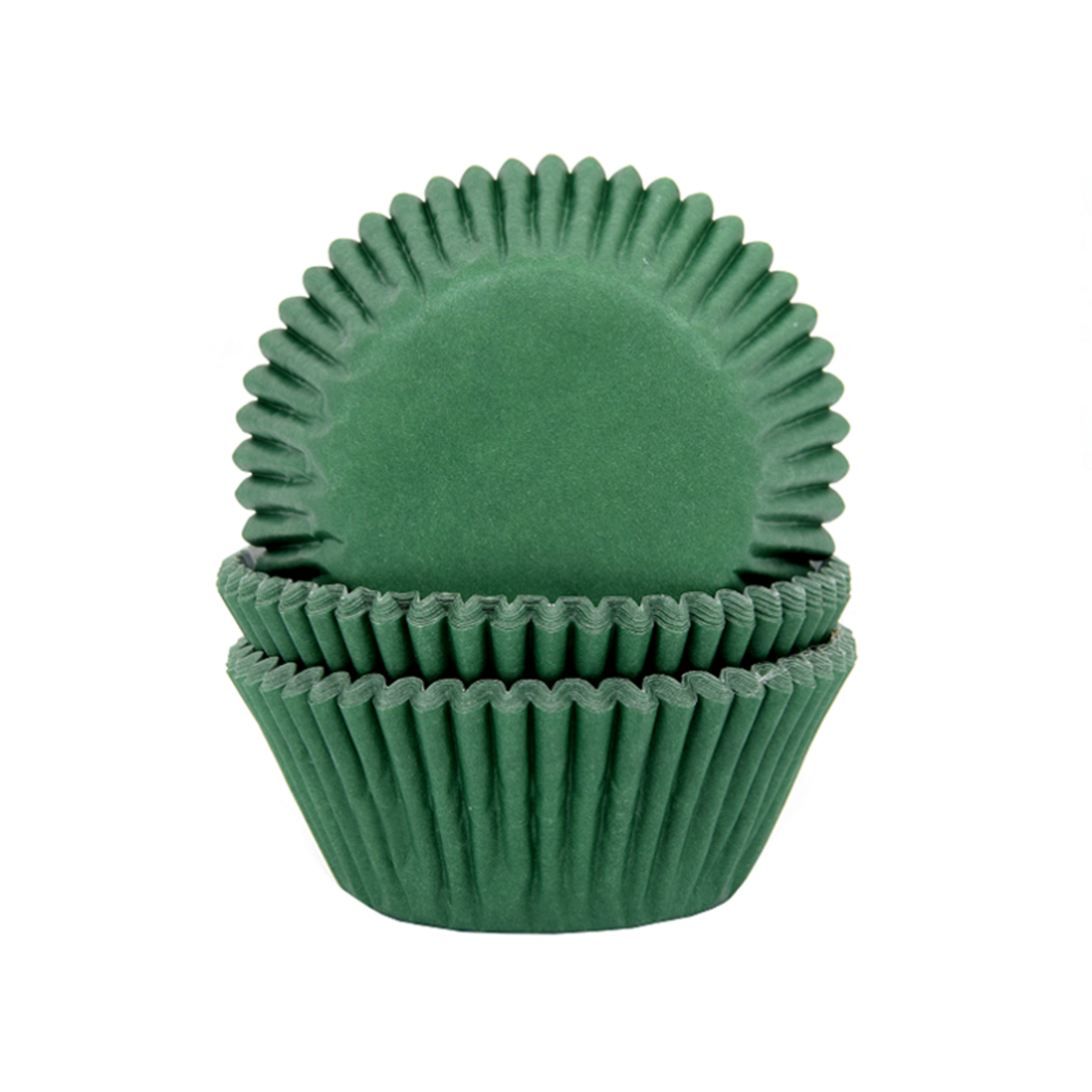Cupcake cups Donker groen - ca. 20 stuks