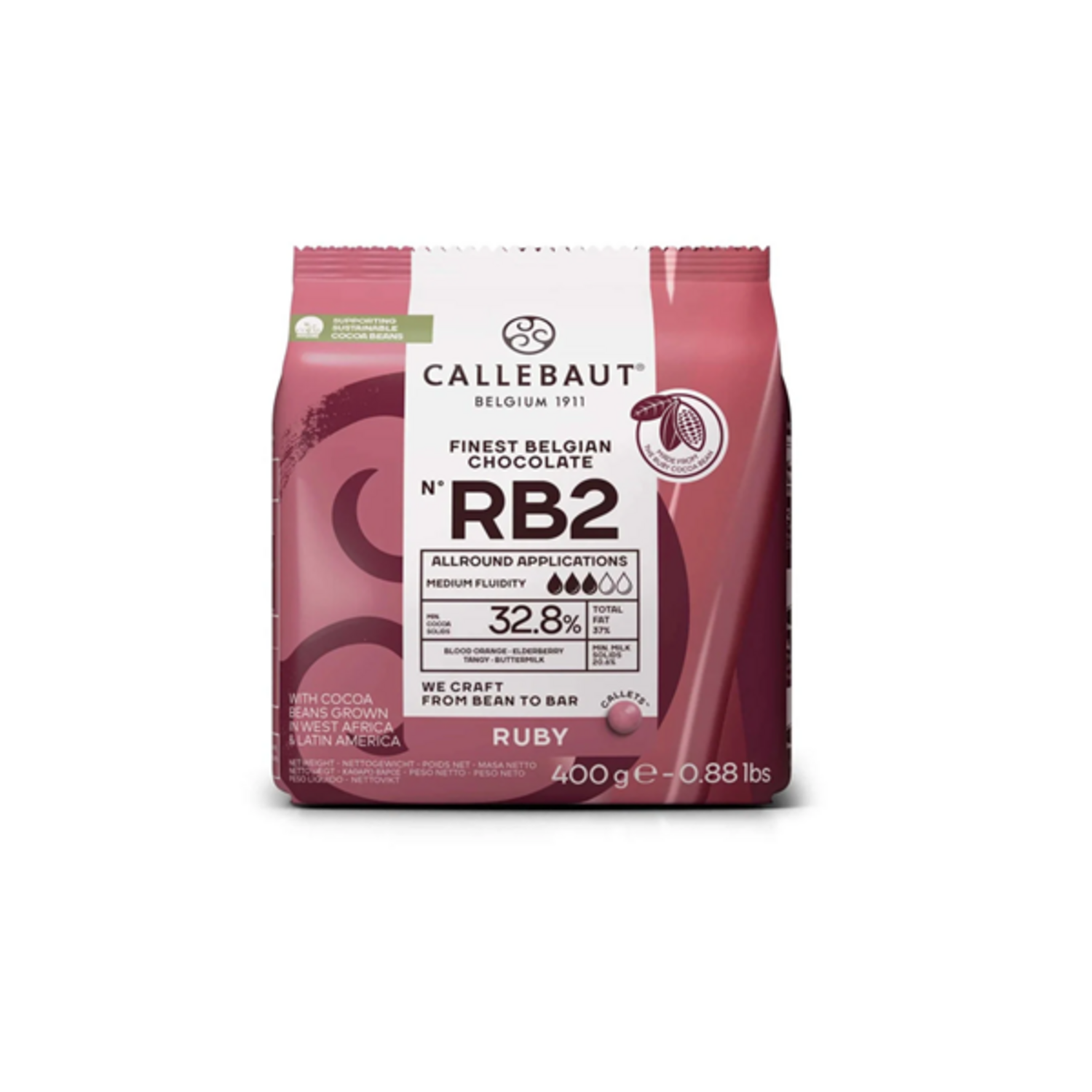 Callebaut Chocolade Callets Ruby (RB1) 400g