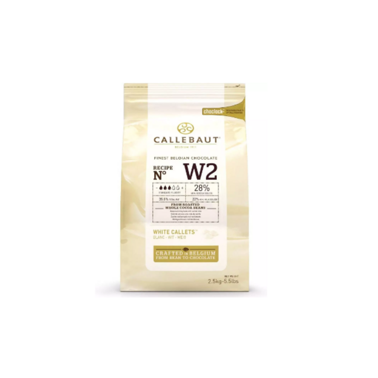 Callebaut Chocolade Callets Wit (W2) 2,5 kg