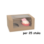 Cupcake Doosje 2x Groot Kraft per 25 stuks