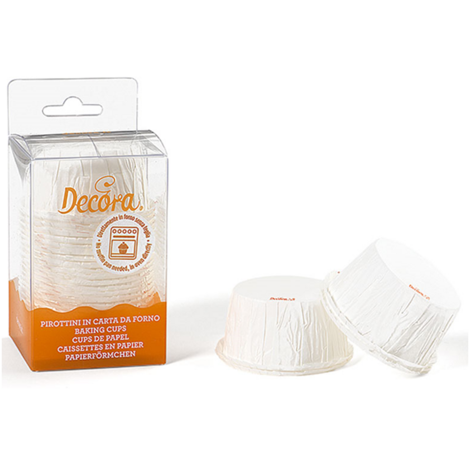 CupCake Cups Wit Geplooid 25 st. 55x35 mm