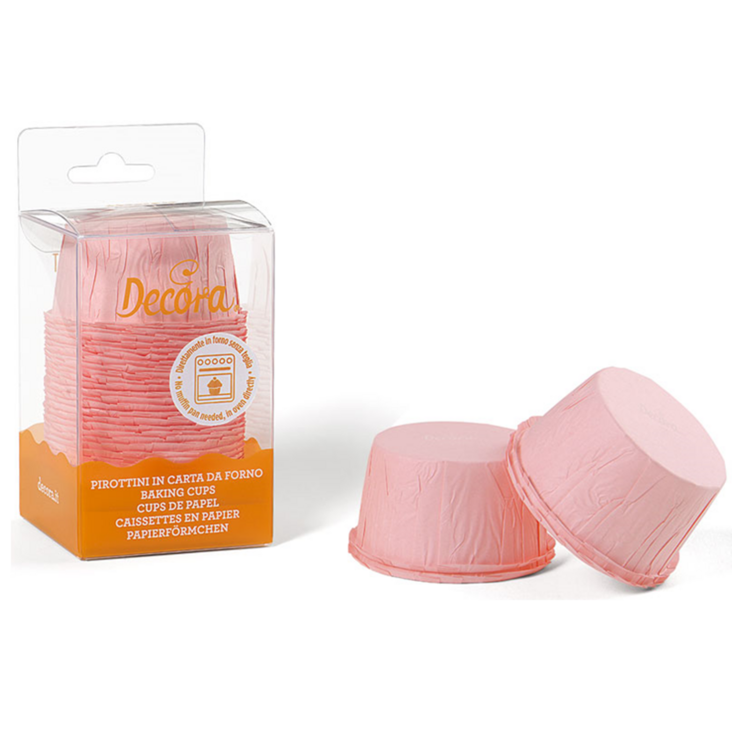CupCake Cups Roze Geplooid 25 st. 55x35 mm