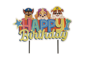 Dekora Paw Patrol Happy Birthday Cake Topper 17 x 15 cm