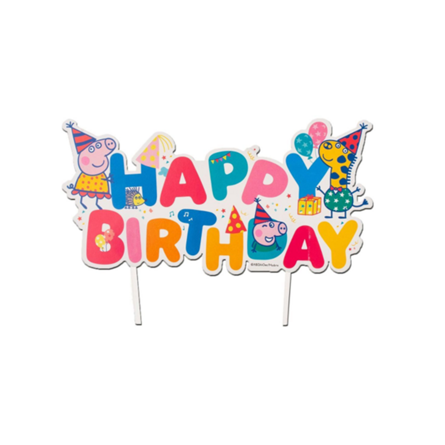 Dekora Peppa Pig Happy Birthday Cake Topper 17 x 12 cm