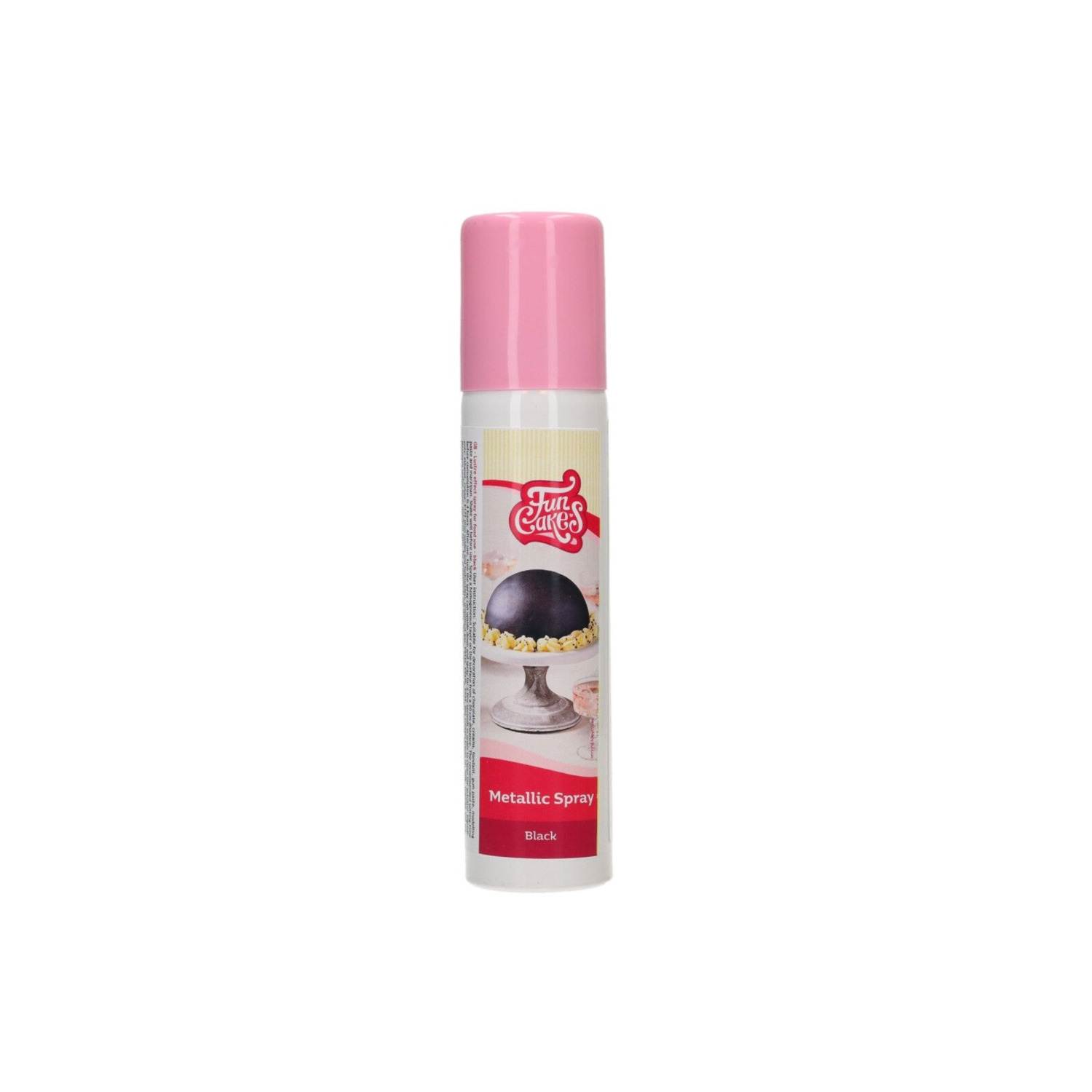 FunCakes Metallic Spray Zwart 100 ml