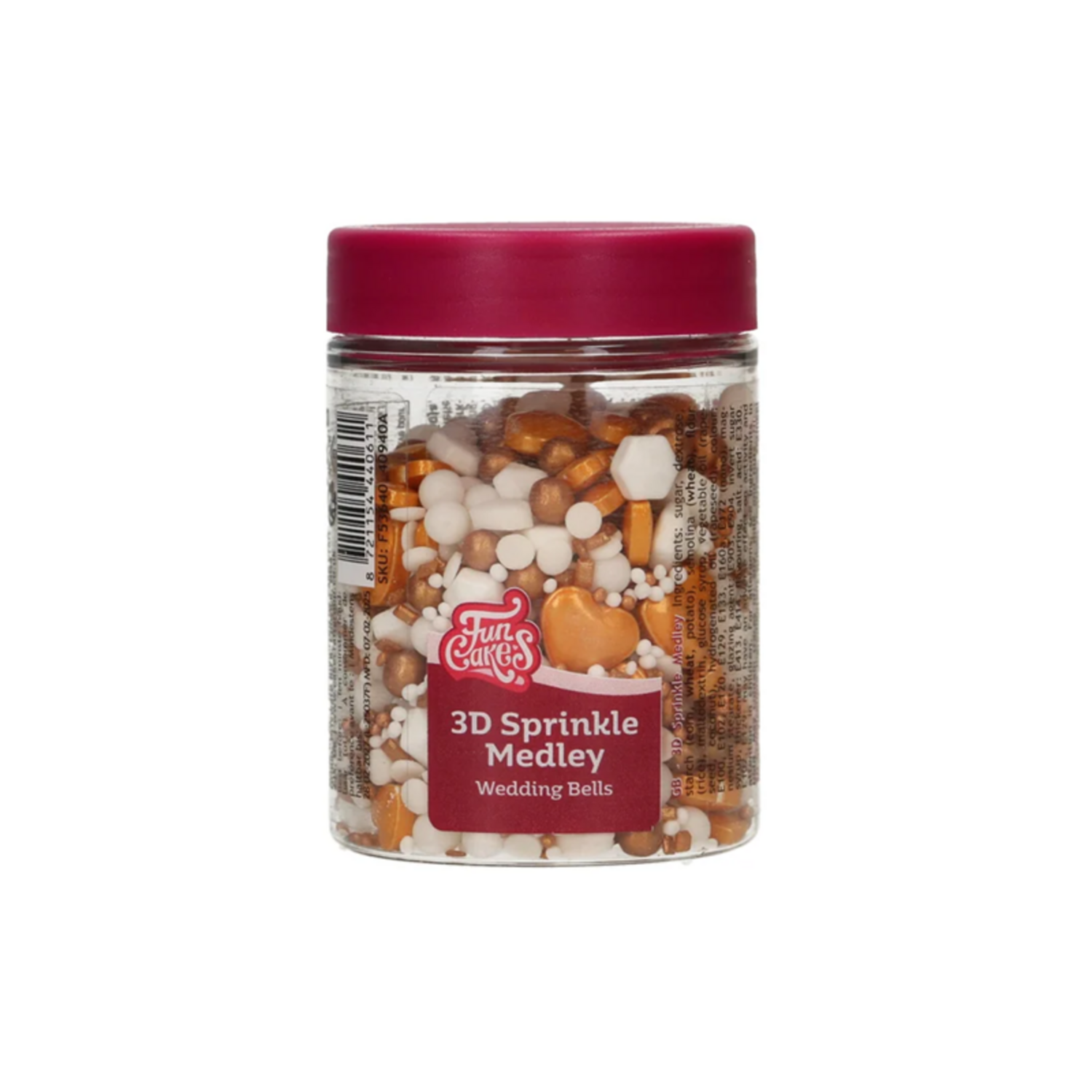 FunCakes 3D Sprinkle Medley - Wedding Bells 70g