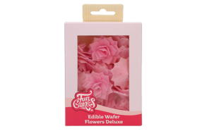 FunCakes Eetbare Papieren Bloemen Deluxe Rose Rosalia Roze Medium pk/15