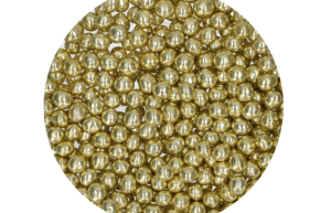 FunCakes Crispy Choco Pearls - Metallic Yellow 60g