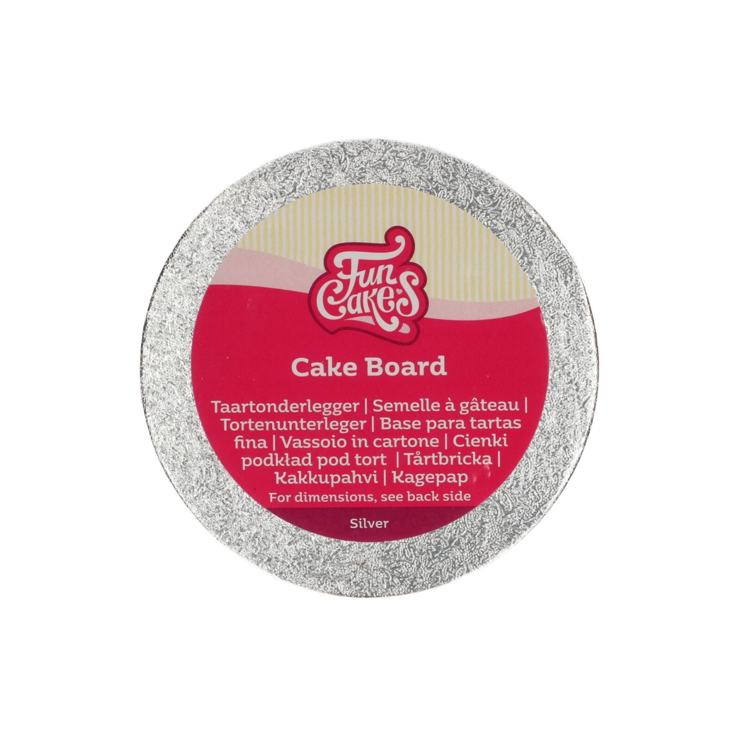 Cake Board Rond Zilver - 12.5 cm