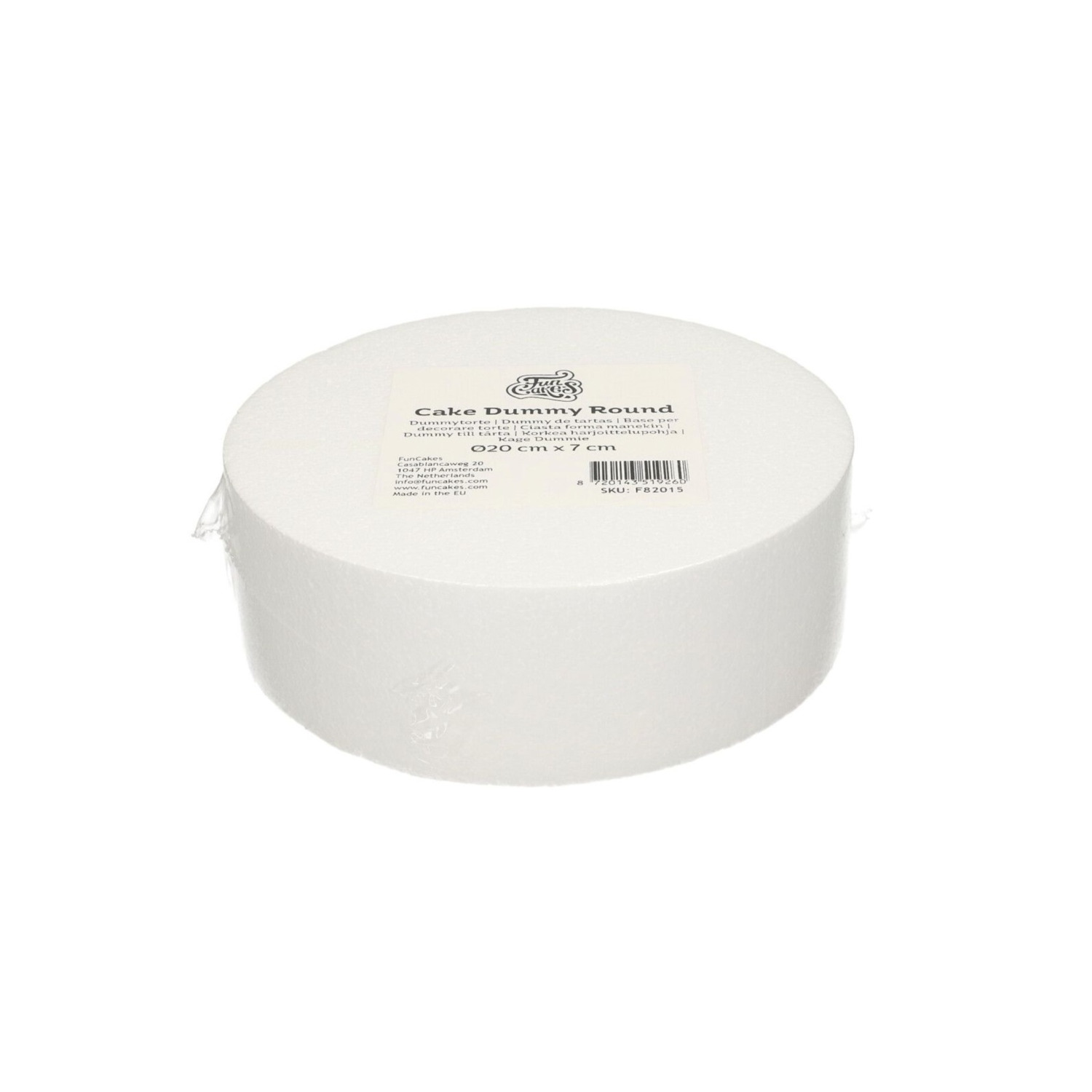 Taart Dummy Rond 20x7 cm