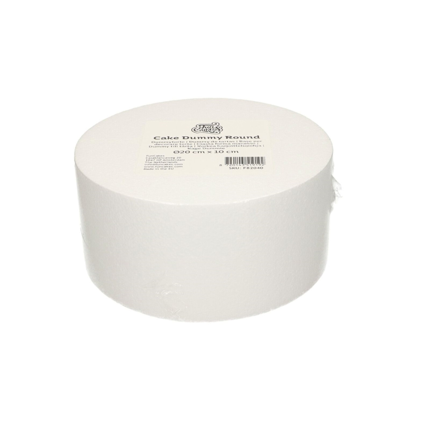 Taart Dummy Rond 20x10 cm