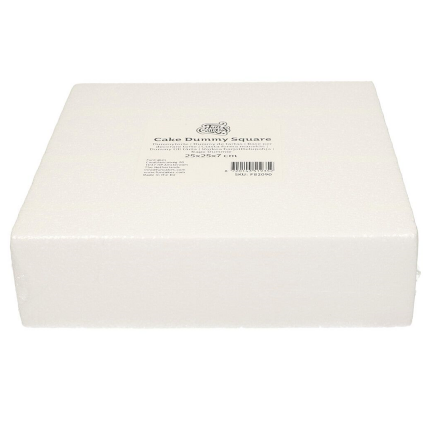 Taart Dummy Vierkant 25x25x7 cm