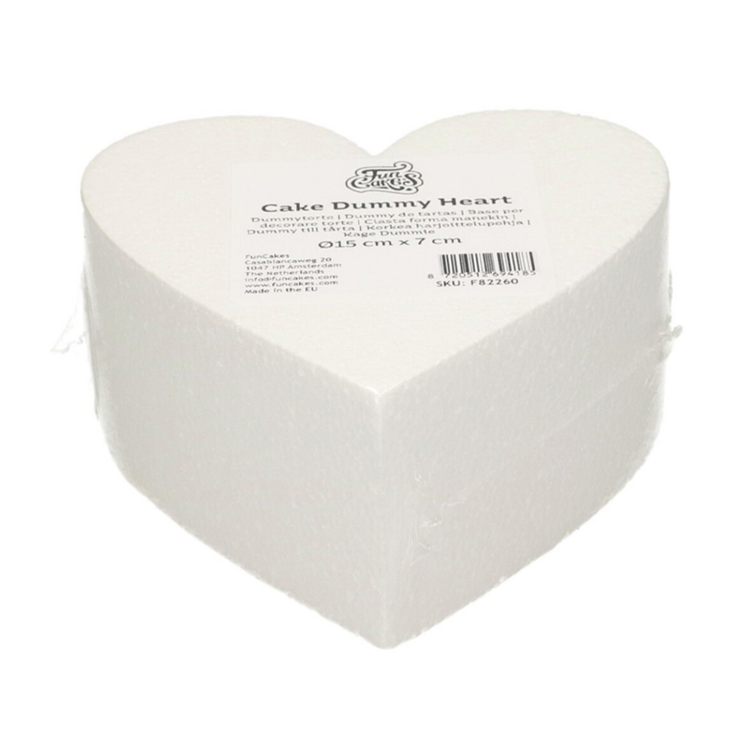 Taart Dummy Hart Ø15 cm x 7 cm