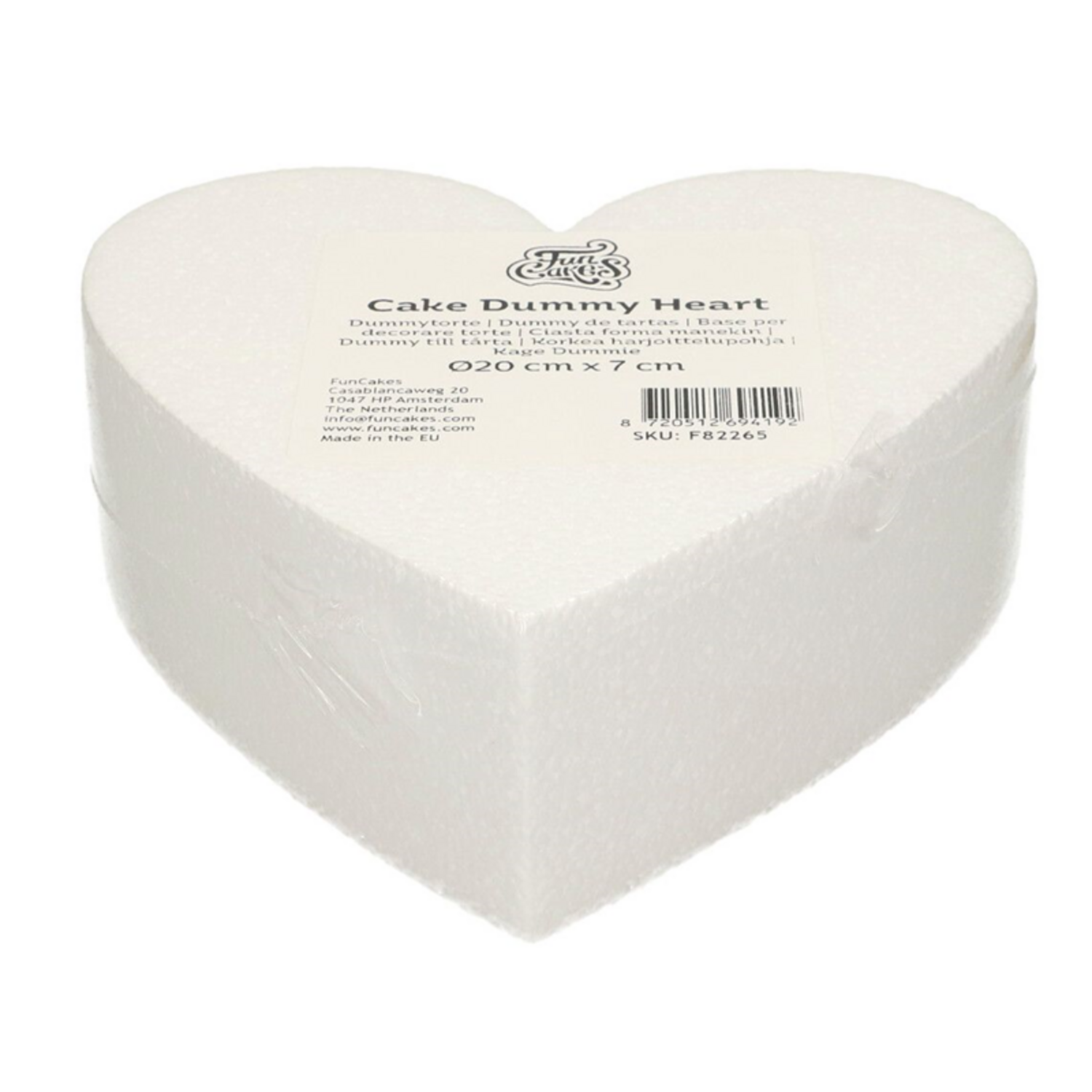 Taart Dummy Hart Ø20 cm x 7 cm
