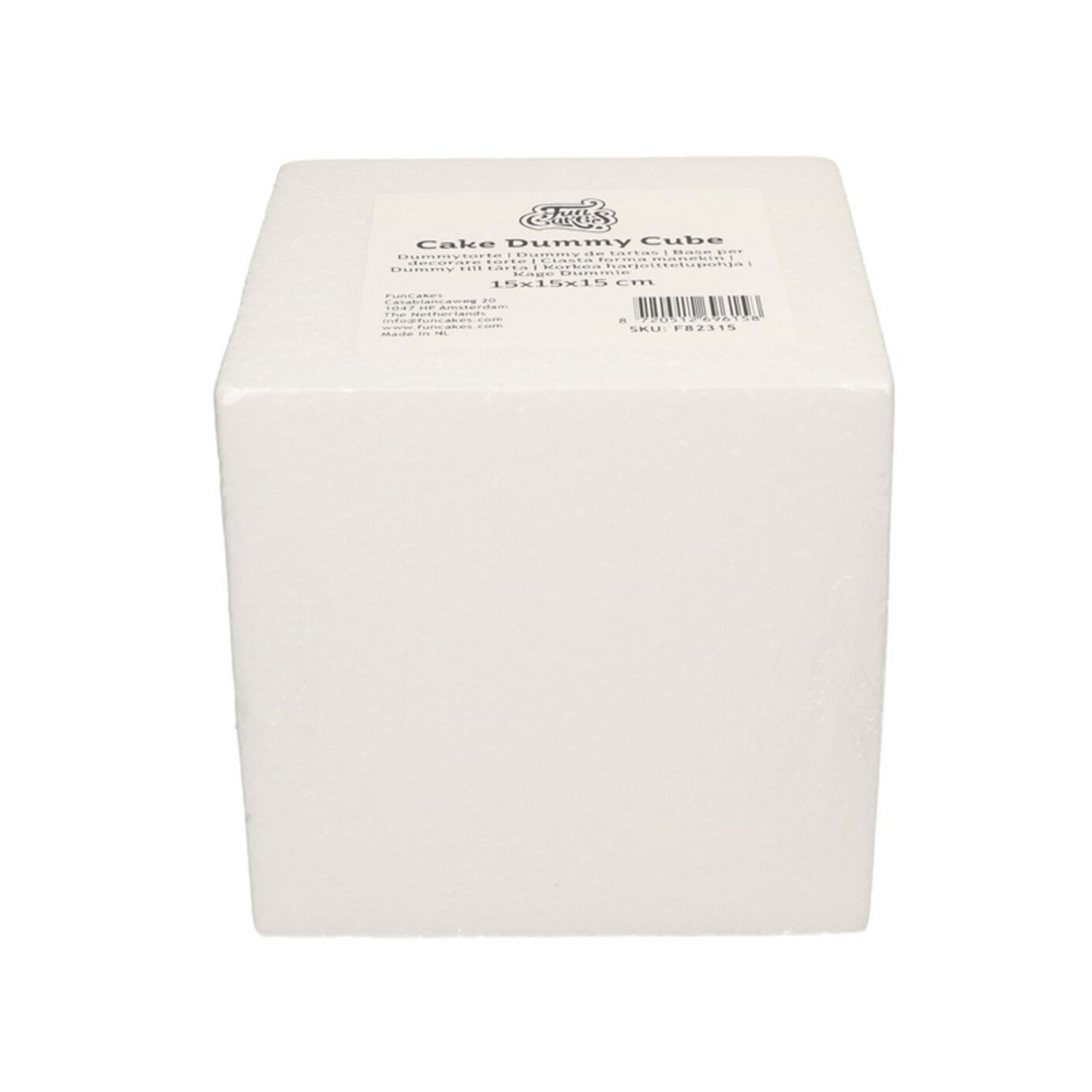 Taart Dummy Kubus 15x15x15 cm