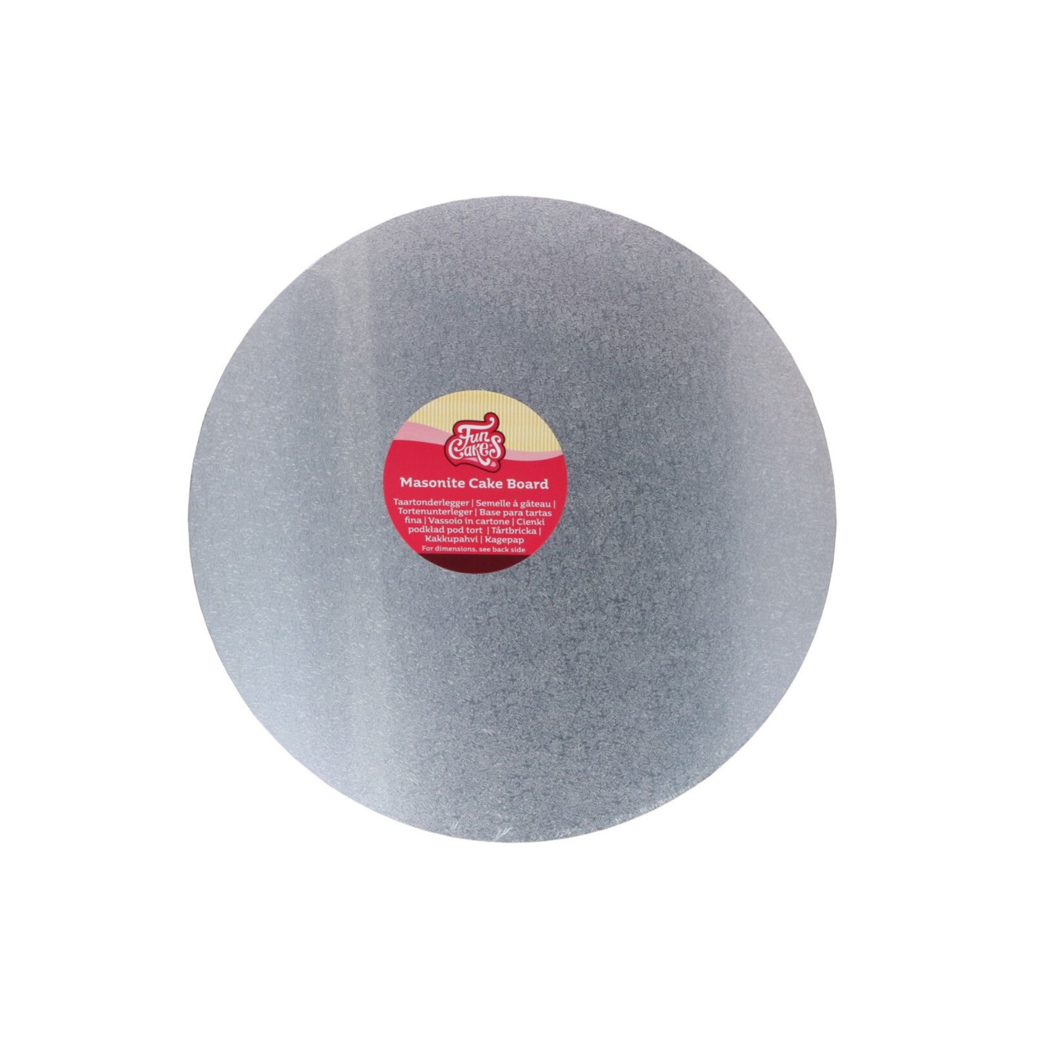 Masonite Cake Board Rond Zilver - 25 cm